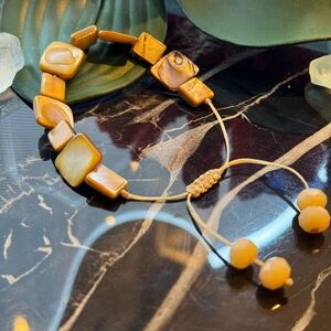 Beaded Bracelet with Square and Round Beads